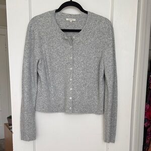 Elegant Light Gray Women's Cardigan